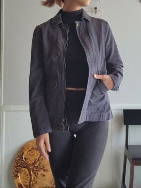 LOFT Dark Navy Utility Jacket